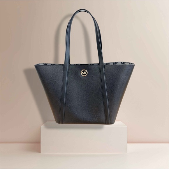 MICHAEL KORS HADLEIGH LARGE DOUBLE HANDLED LEATHER TOTE BAG - Picture 1 of 2